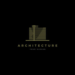 architecture logo black and gold