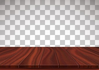 Textured wooden floor isolated on transparent background.