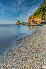 Golden Light over Charlestown Beach, Cornwall