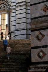 Fototapeta na wymiar Architectonic heritage in the old town of Siena