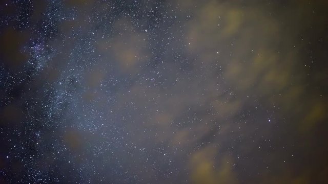 Universe Milky Way and Clouds 01 Time Lapse Stars 
