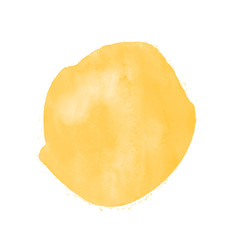 Illustration of a circle yellow watercolor blot