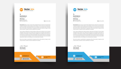 Modern And Clean colorful Letterhead Design Template Business Style Professional Template Design Creative Business Letterhead Design Template for your business. Simple and Clean Lettehead