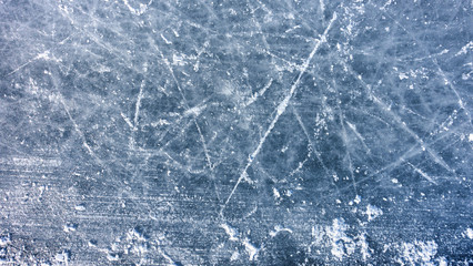 patterns on the ice surface, winter background