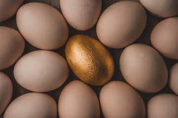 Golden egg, easter background, texture