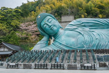 Reclining Buddha bronze statue