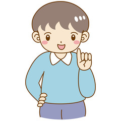 男の子　指を差す　笑顔　かわいい