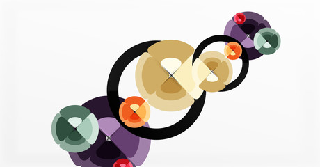 Abstract background, trendy color circles geometrical composition. Vector Illustration For Wallpaper, Banner, Background, Card, Book Illustration, landing page