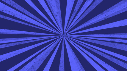 Beautiful blue vintage sun rays effect illustration