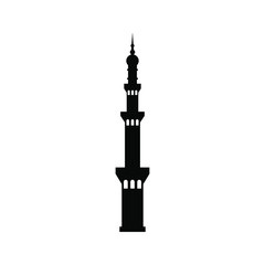 Fototapeta premium Mosque Tower icon isolated on white background. Vector illustration. EPS10