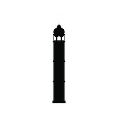 Mosque Tower icon isolated on white background. Vector illustration. EPS10