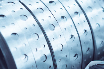 Perforated Straight Galvanized Banding. Metal Galvanized Straight Type Perforated Steel Band in blue shades