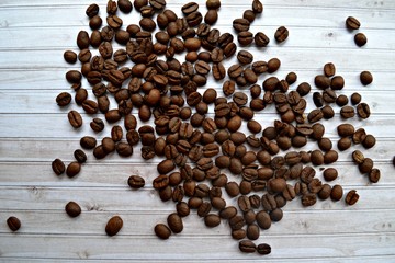 coffee beans on white background
