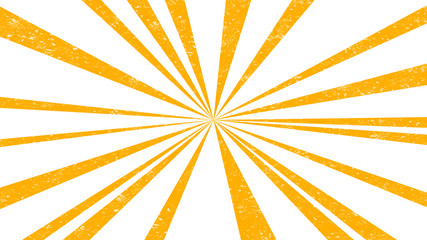 Abstract retro background with yellow rays