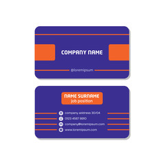 Modern business card template. Vector flat business card design.