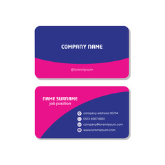 Modern business card template. Vector flat business card design.