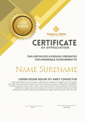 certificate template with modern pattern,diploma,Vector illustration