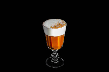 cocktail in isolated black background