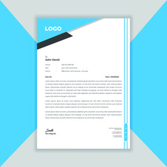 Business letterhead design , Elegant & Gray blue letterhead design