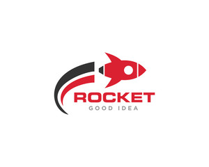 Fototapeta premium Rocket Logo Icon Design Vector