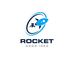Fototapeta premium Rocket Logo Icon Design Vector