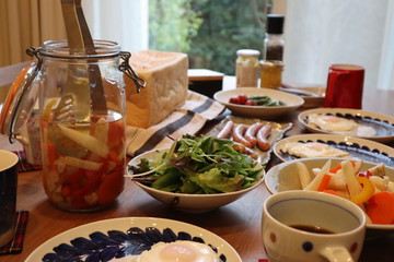 朝食、洋食。