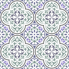 Seamless classic tile pattern. Ornamental floral seamless background. 