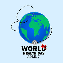 World health day celebrated on April 7, logo icons for your design, vector illustration