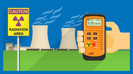 Radioactive detector test device leak nuclear meter measurement atomic disaster chernobyl control analysis medical ionizing physic experimental pollution toxic energy zone scientist research © Pepermpron