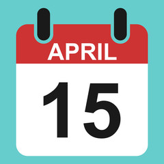 Fototapeta premium Calendar icon, date event symbol isolated on white background. Vector web button