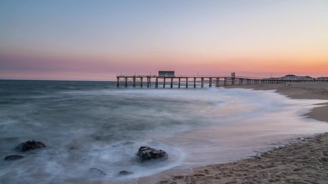 Belmar, New Jersey, Sunset Timelapse with Long Exposure