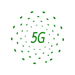 5G technology icon network sign. Illustration 5g internet symbol in flat line minimalism style.