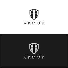 Security Shield / Armor with Initial letter AA logo design inspiration