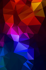 Vivid colorful gradient mosaic background. Geometric triangle, mosaic, abstract