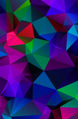 Obraz premium Vivid colorful gradient mosaic background. Geometric triangle, mosaic, abstract