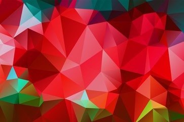 Fototapeta premium Abstract Red Geometric Background. Raster Illustration