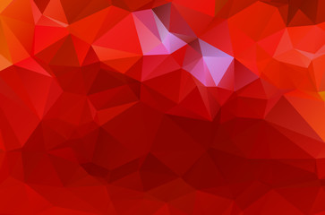 Abstract Red Geometric Background. Raster Illustration