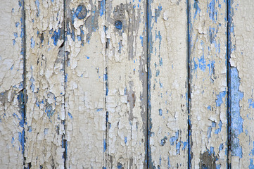 Vintage wooden background in blue. Blank for designers