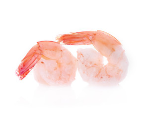 Shrimps Prawns isolated on white Background
