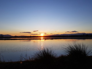 Sunset in the Ebro Delta