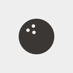 bowling ball vector icon sport
