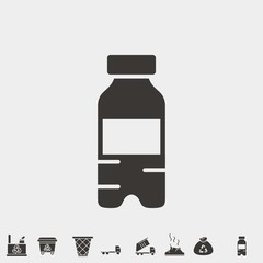 water bottle vector icon hygiene and hydrate