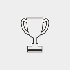trophy line icon vector illustration for sports
