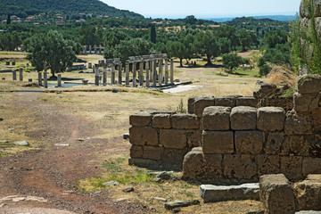Ancient Messene city ruins, Peloponnese, Greece
