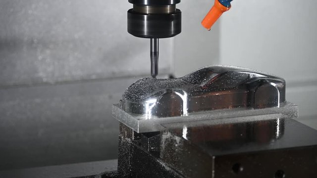  The CNC milling machine finishing cutting  the sample car model parts by  solid ball  endmill tools. The hi-precision  manufacturing process by machining center with the solid carbide endmill tools.