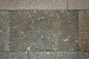 Renovated floor covering (patch) in the Moscow metro. Texture, background.