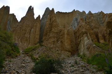 Clay Cliffs bei Omarama in Neuseeland Südinsel