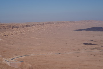 amazing pnoramic view of Ramon Crater. The desert of Israel. negev.
