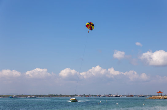 parasailing on the beach