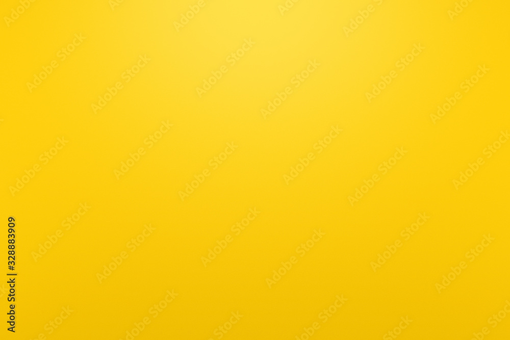 Fototapete Vivid yellow background with rough texture and summer concept. Empty yellow paint wall surface. 3D rendering.